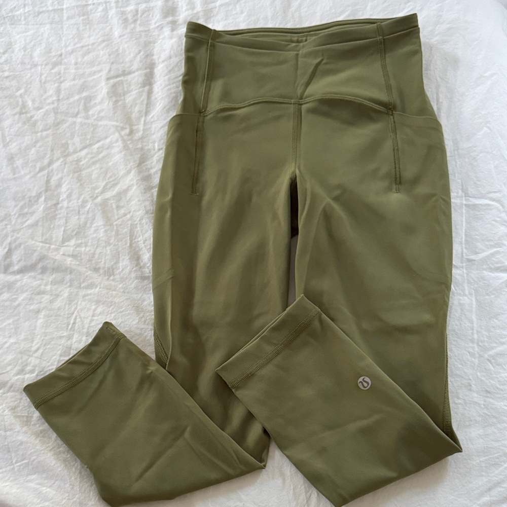 Lululemon Olive Green Women's High-Waisted Leggings